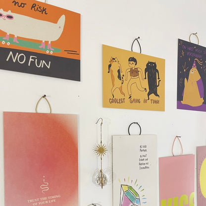 Bildaufhänger zum Postkarten aufhängen / 3er Set Kreise/ Wohndeko / Galerie