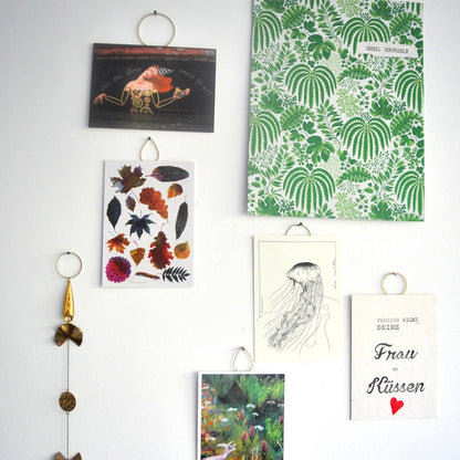 Bildaufhänger zum Postkarten aufhängen Tropfen klein / Wohndeko / Galerie