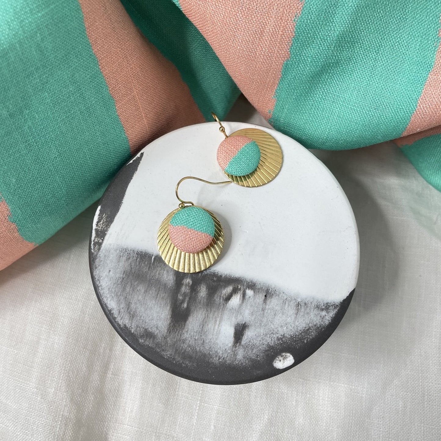 Ohrringe Strahla in Rosa und Mint
