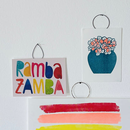 Bildaufhänger zum Postkarten aufhängen Kreis groß/ Wohndeko / Galerie