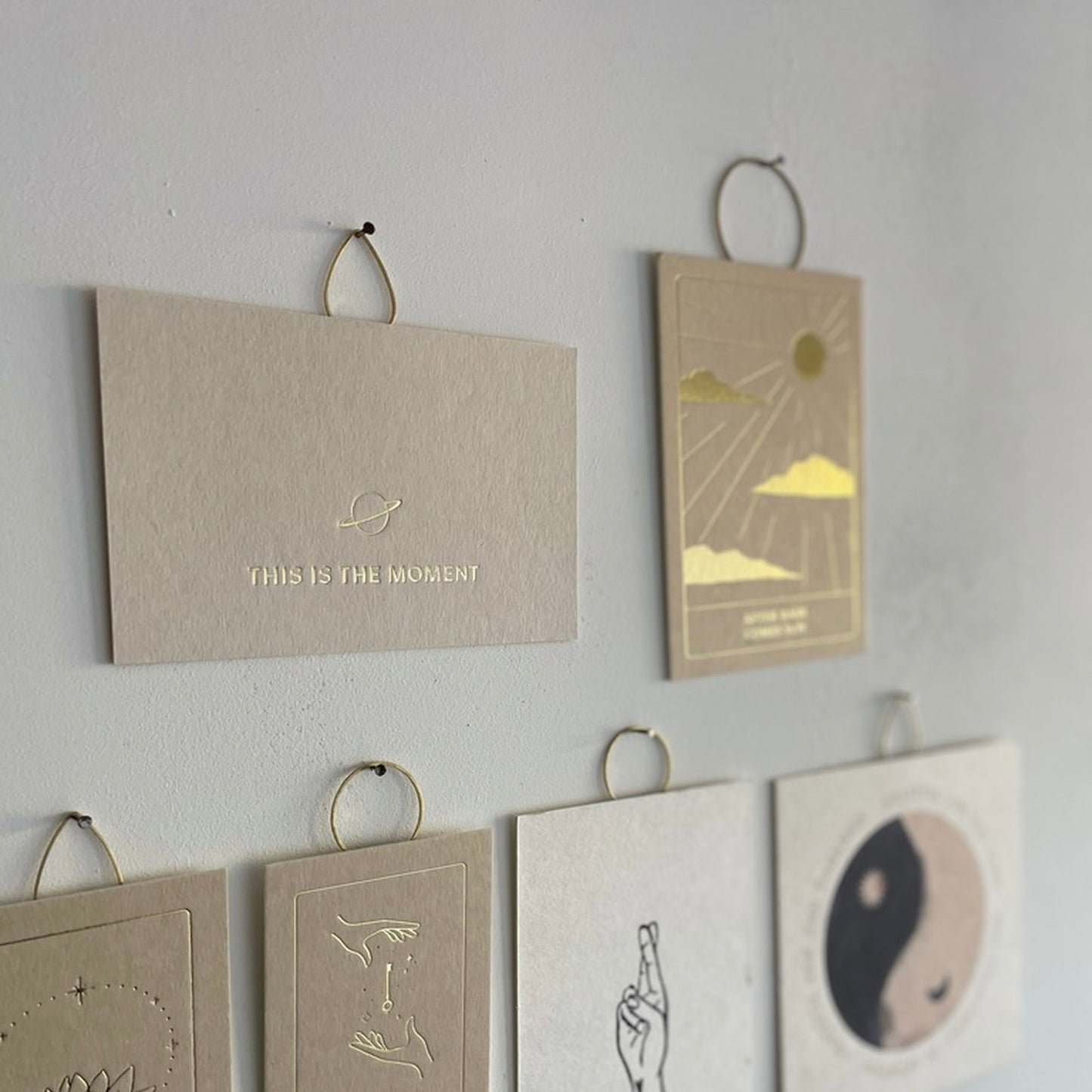 Bildaufhänger zum Postkarten aufhängen Tropfen klein / Wohndeko / Galerie