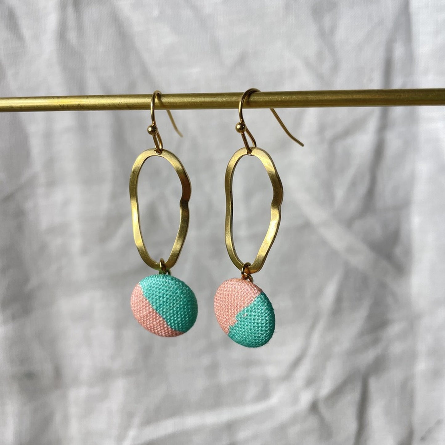 Ohrringe Swing in Mint und Rosa