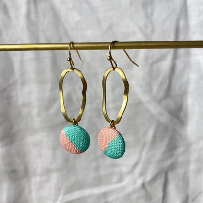 Ohrringe Swing in Mint und Rosa