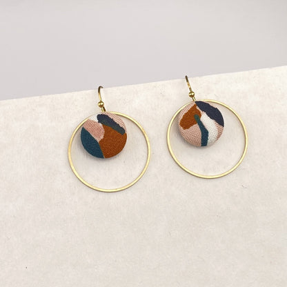 Ohrringe Inner Circle klein .Natural Klecks