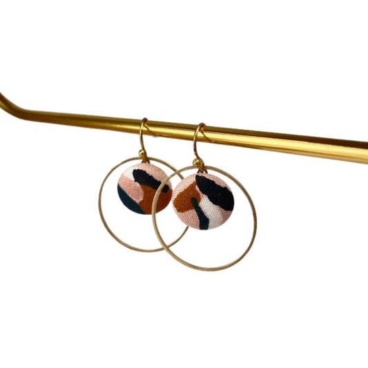 Ohrringe Inner Circle klein .Natural Klecks