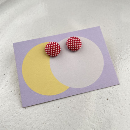 kleine Stoffstecker . PolkaDots rot