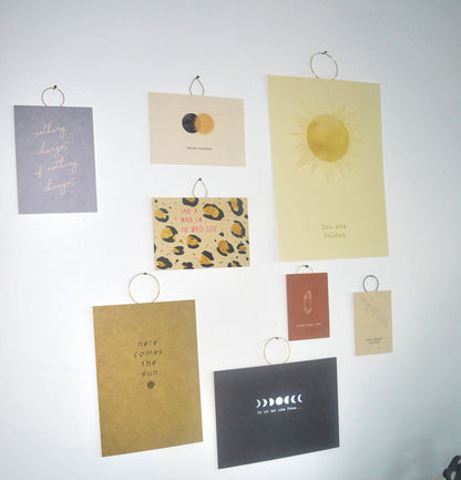 Bildaufhänger zum Postkarten aufhängen Tropfen klein / Wohndeko / Galerie