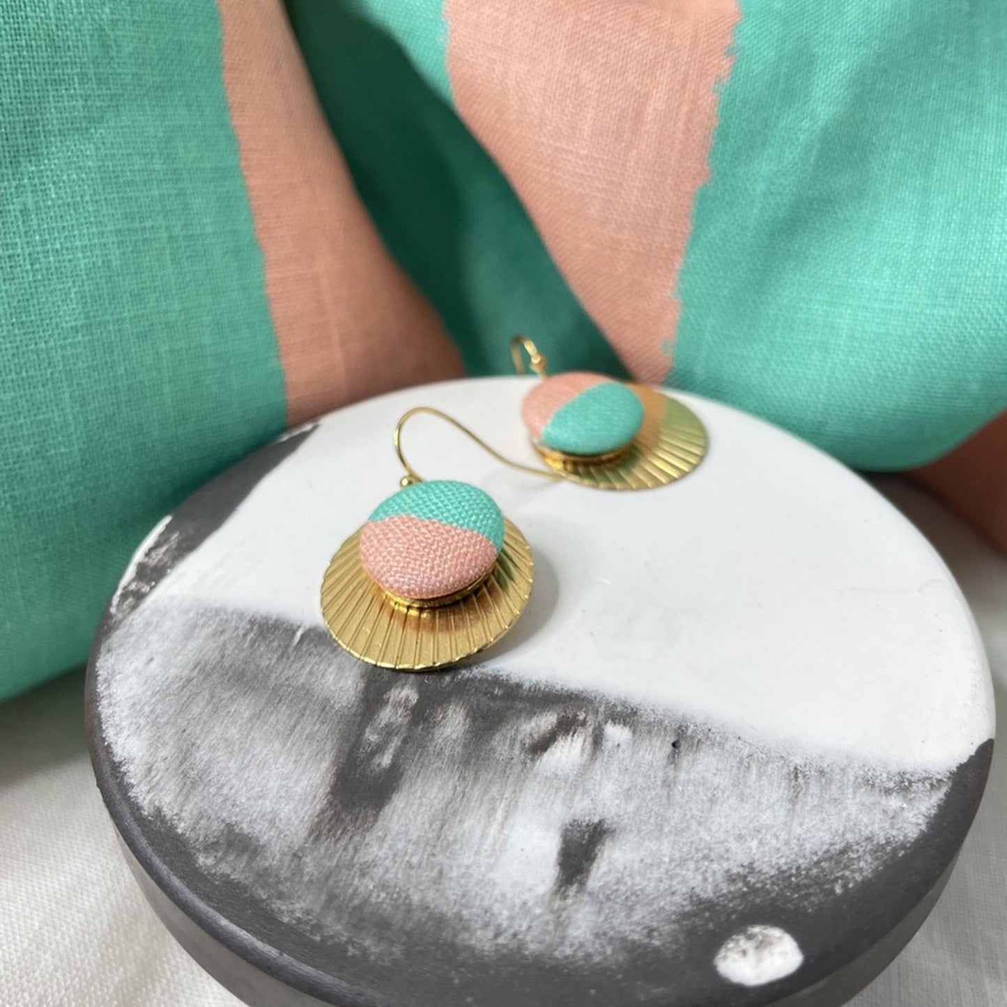 Ohrringe Strahla in Rosa und Mint