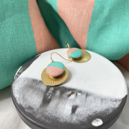 Ohrringe Strahla in Rosa und Mint