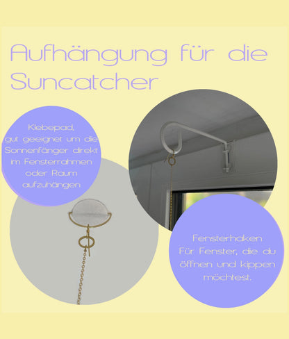 Suncatcher Lotus Mond-Lichtfänger, Regenbogenkristall, Fensterdeko, Geschenk zur Geburt, kleines Dankeschön