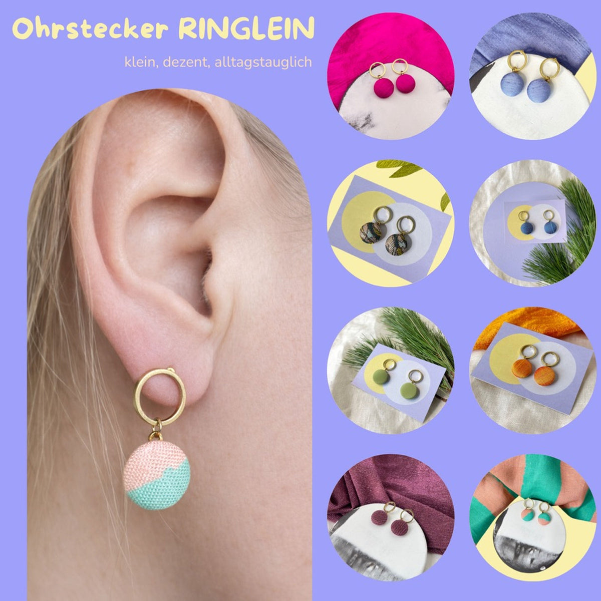 Ohrstecker Ringlein . Leo