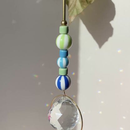 Suncatcher Zirkus Grün und Blau / Lichtfänger / Fensterkristall  / Prisma