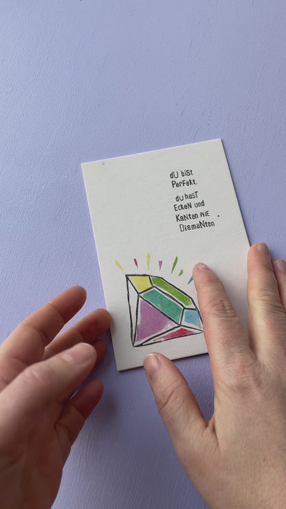 Bildaufhänger zum Postkarten aufhängen Tropfen klein / Wohndeko / Galerie